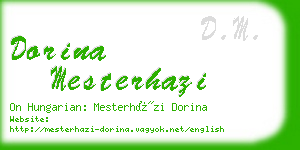 dorina mesterhazi business card